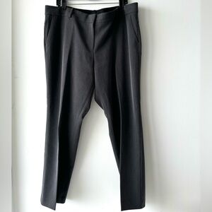 Ann Taylor Dress Pants Ankle Gray Mid Rise Stretch Womens 18 Business Career